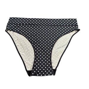 Maidenform Women's Sz Medium Panty Hi Cut Polka Dot Black White New Without Tags